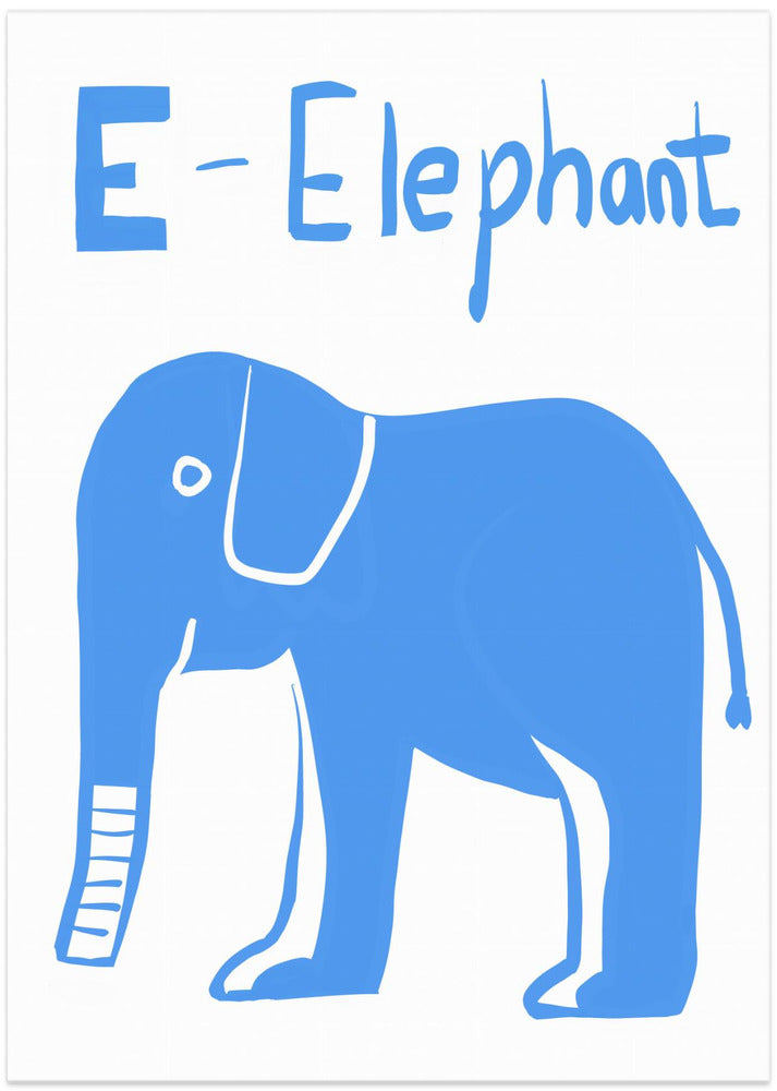 Big Blue Elephant - Art Print by Sharyn Bursic