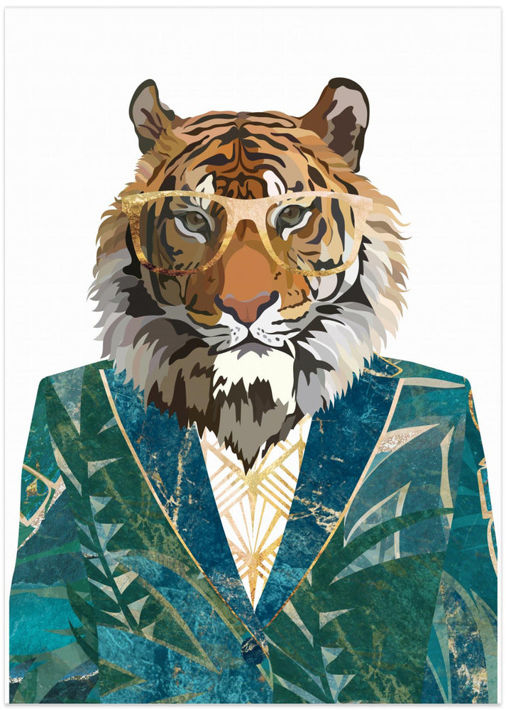 Tiger Jugnle Jacket 3 - Art Print by Sarah Manovski