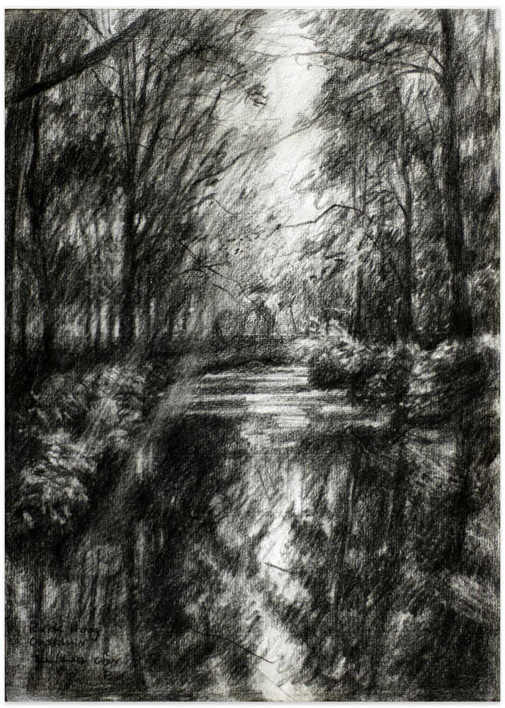 Winding Forest Path - Art Print by Corné Akkers