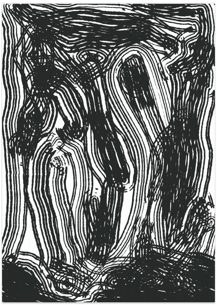 Flowing Lines Dance - Art Print by uplusmestudio