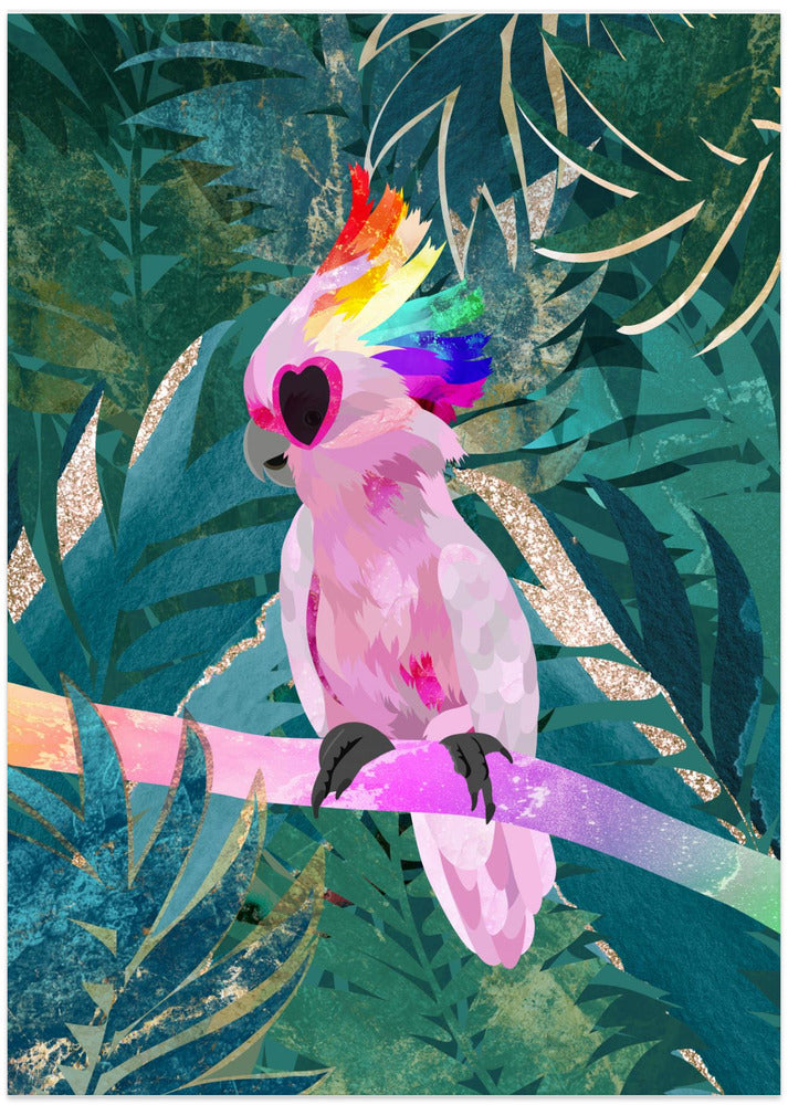 Jungle Rainbow Cockatoo - Art Print by Sarah Manovski