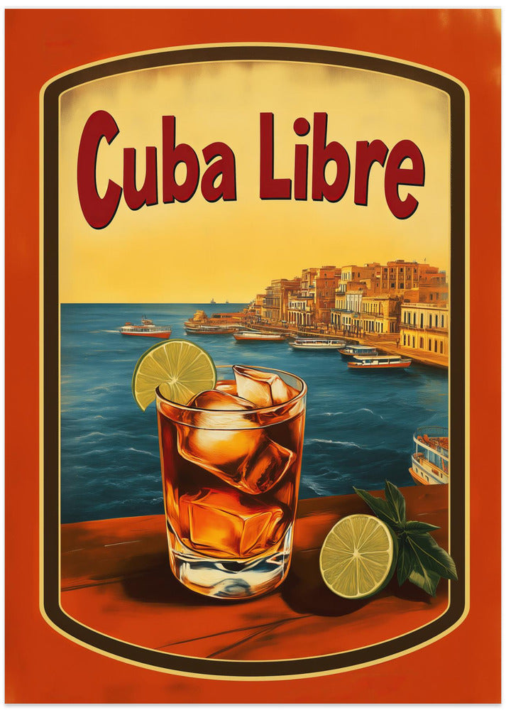 Cuba Libre Vintage Commercial - Art Print by Andreas Magnusson