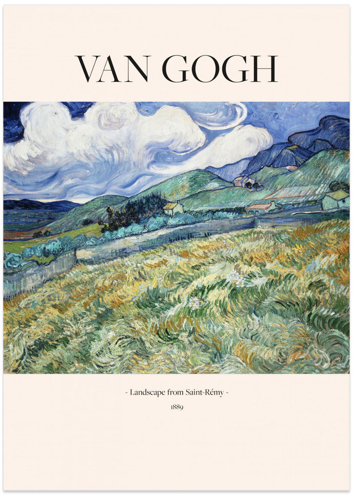 Landscape From Saint Rémy (1889) - Art Print by Vincent Van Gogh