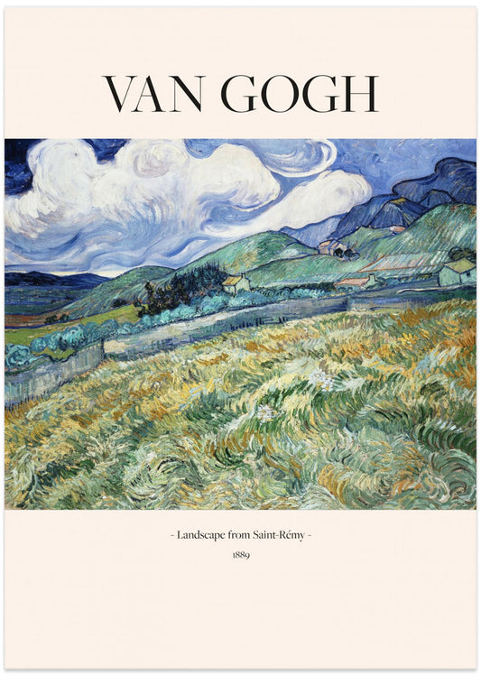 Landscape From Saint Rémy (1889) - Art Print by Vincent Van Gogh