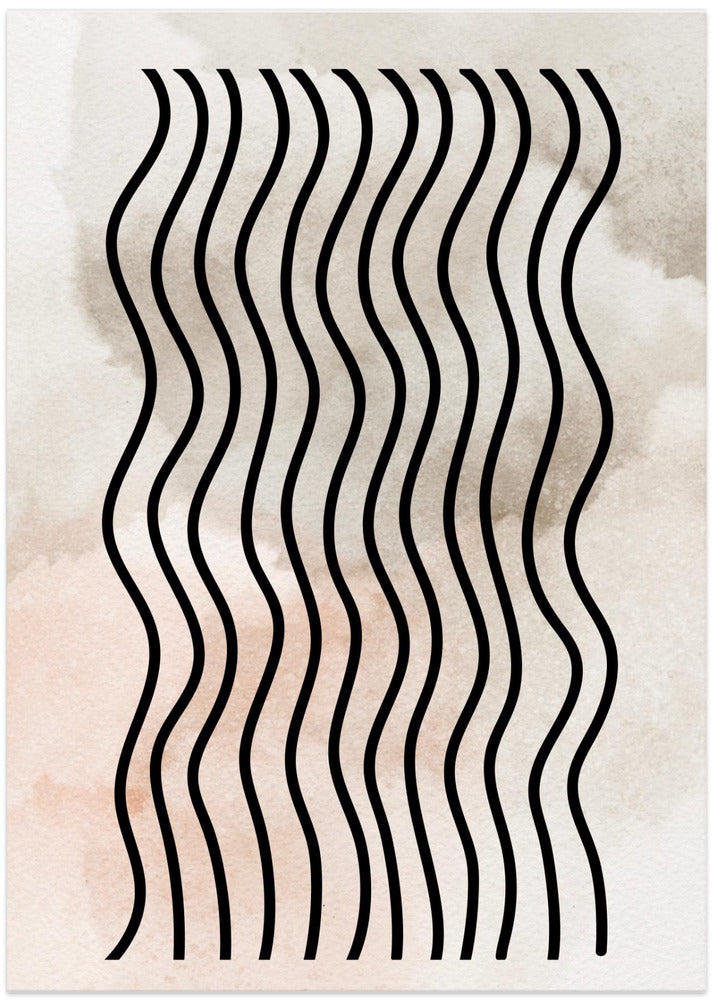 Curved Rhythm Lines - Art Print by THE MIUUS STUDIO