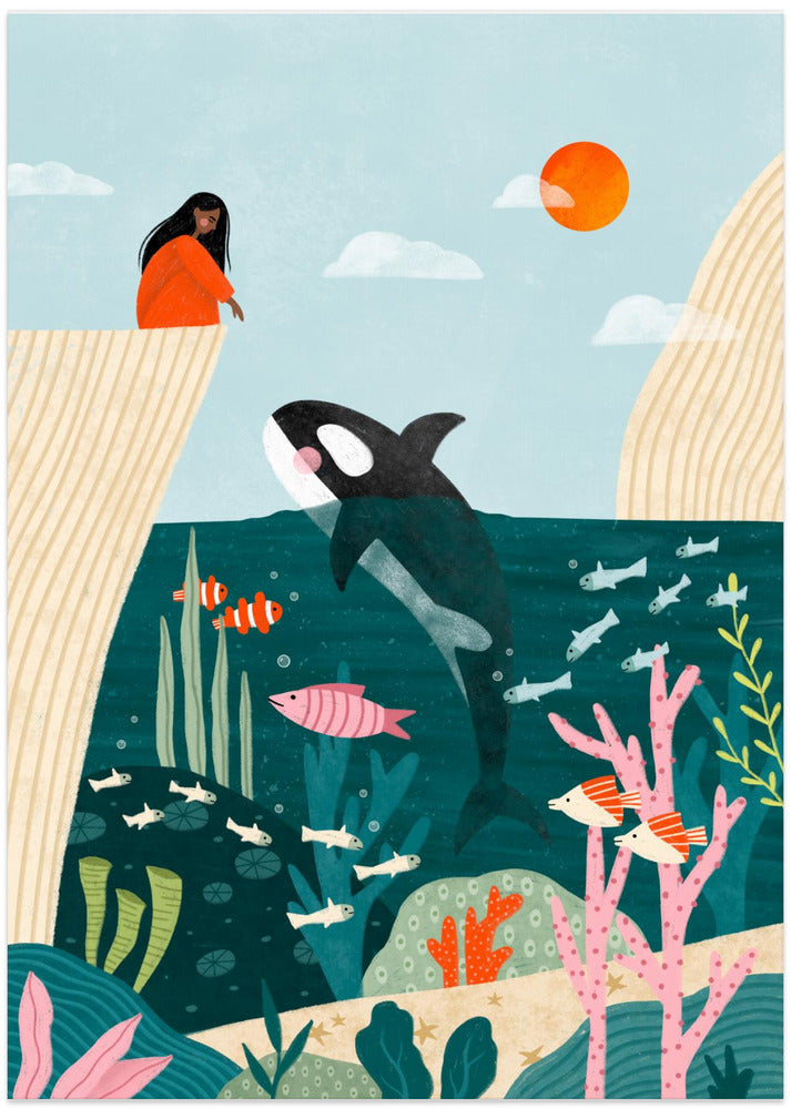 Underwater Scene - Art Print by Bea Müller