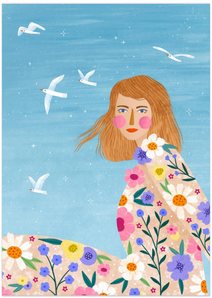 Floral Breeze - Art Print by Bea Müller