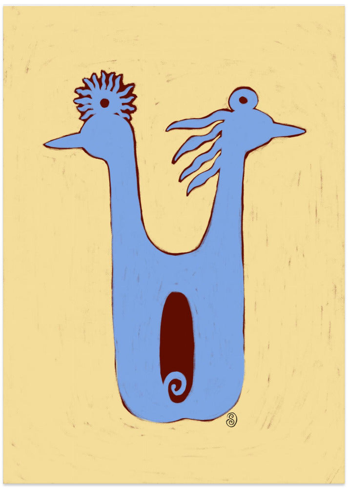 Birds Couple - Art Print by Sandra Poliakov