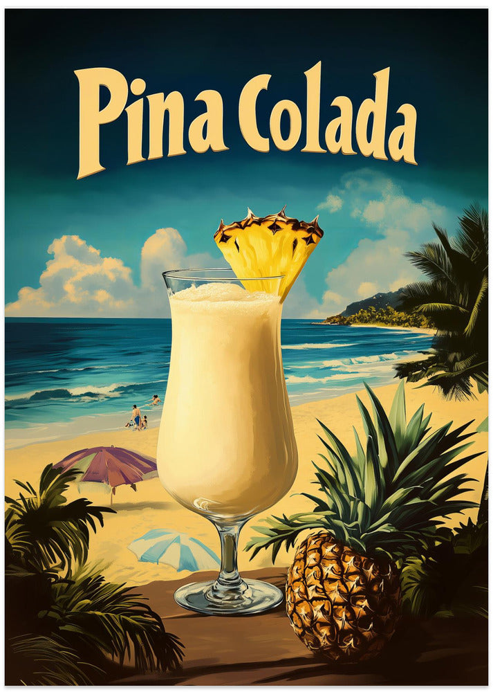 Pina Colada Vintage - Art Print by Andreas Magnusson