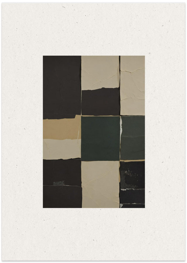 Textured Grid Harmony - Art Print by THE MIUUS STUDIO