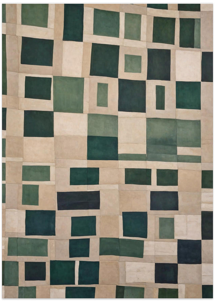 Emerald Mosaic - Art Print by THE MIUUS STUDIO