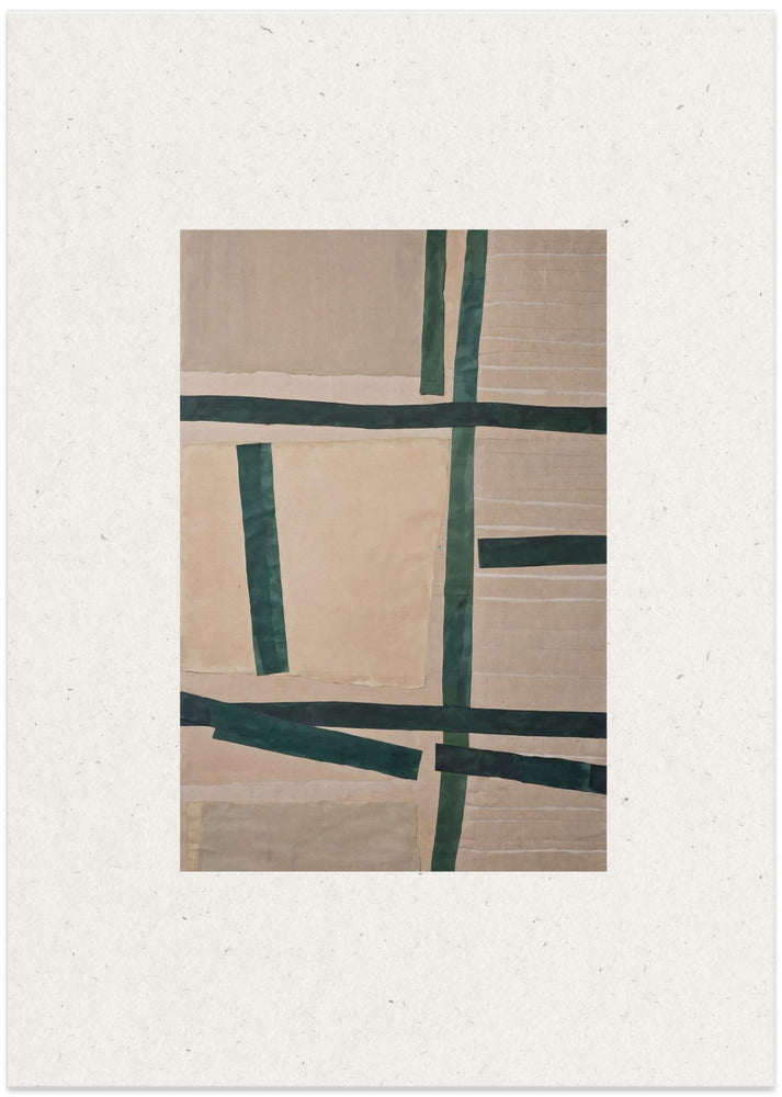Muted Gridlines - Art Print by THE MIUUS STUDIO