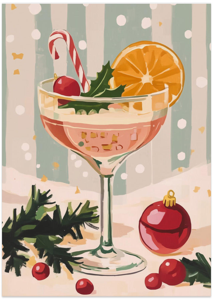 Christmas Cocktail - Art Print by Melloi Art Prints