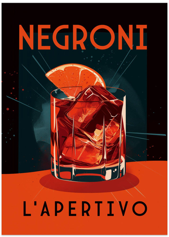 Negroni L'Apertivo - Art Print by Andreas Magnusson