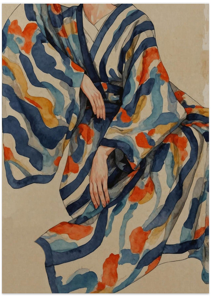 Flowing Kimono Patterns - Art Print by THE MIUUS STUDIO