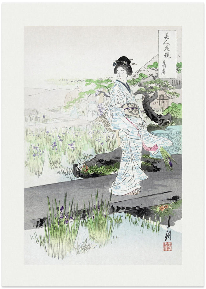 Iris Garden (1887–1896) - Art Print by Ogata Gekko
