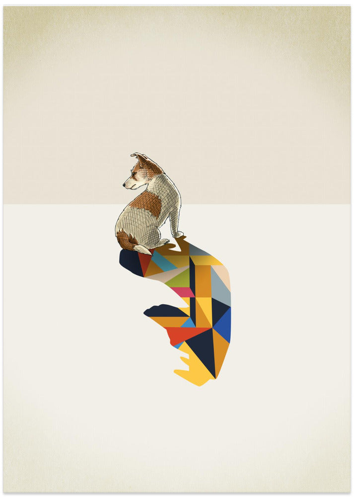 Walking Shadow, Dog - Art Print by Jason Ratliff