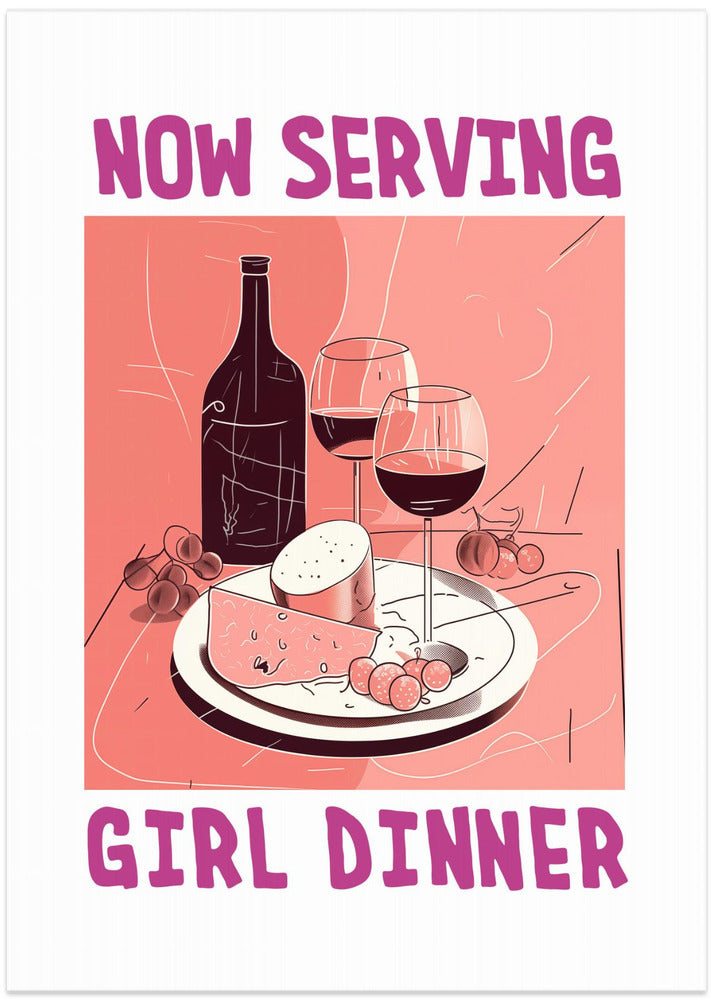 Girl Dinner No 1 - Art Print by Andreas Magnusson