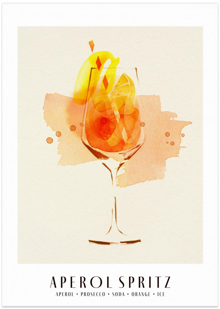 Aperol Spritz - Art Print by Ekaterina Koroleva