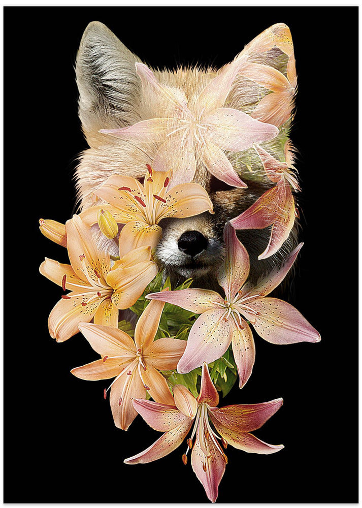 Foxy Flowers - Art Print by Robert Farkas