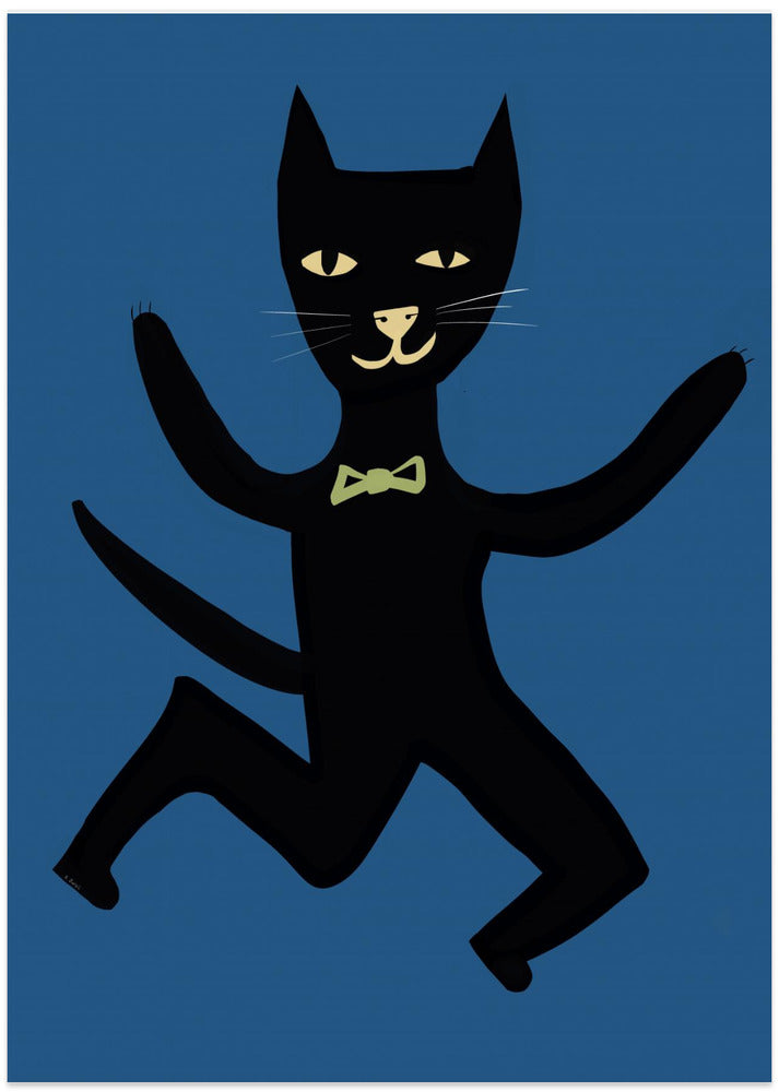 Black cat - Art Print by Sharyn Bursic