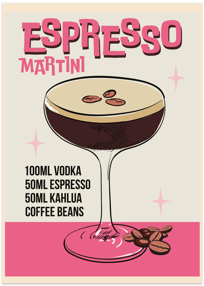 Espresso Martini - Art Print by WallChart Art Studio