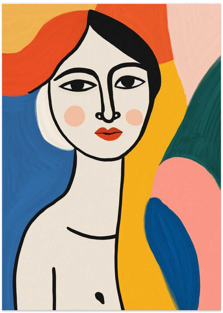 Portrait of a Indian lady - Art Print by Little Dean