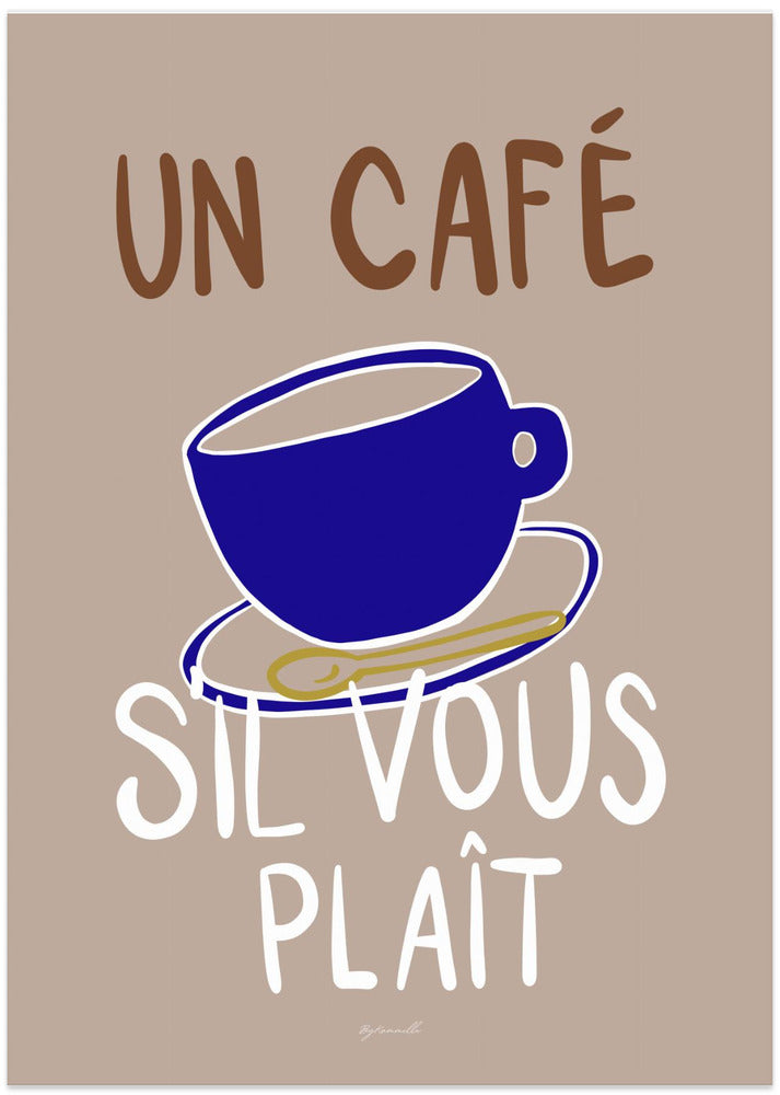Un café - Art Print by ByKammille