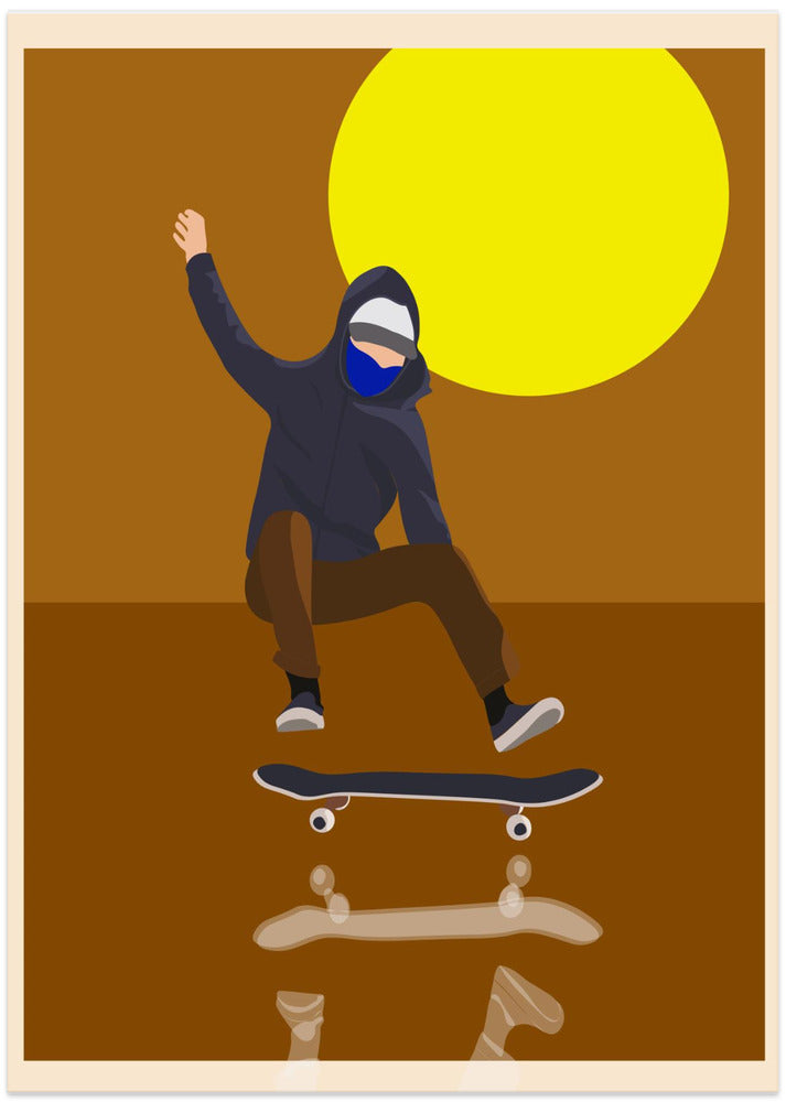 Skateboarder - Art Print by WallChart Art Studio