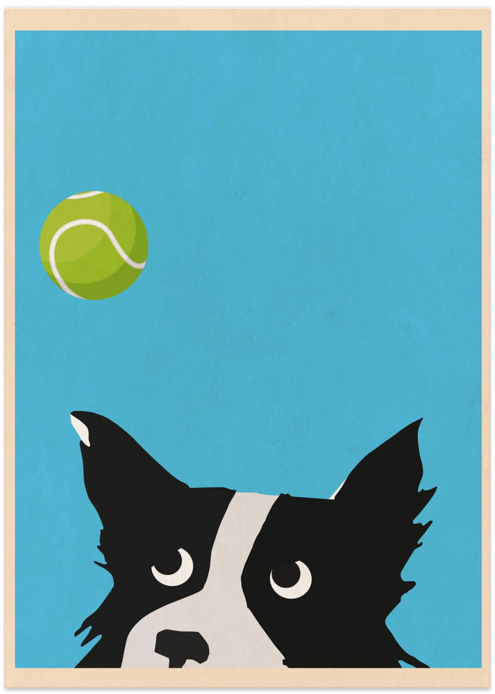 Dog &amp; Ball - Art Print by WallChart Art Studio