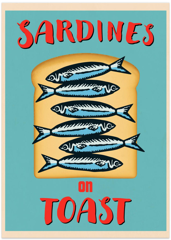 Sardines On Toast - Art Print by WallChart Art Studio