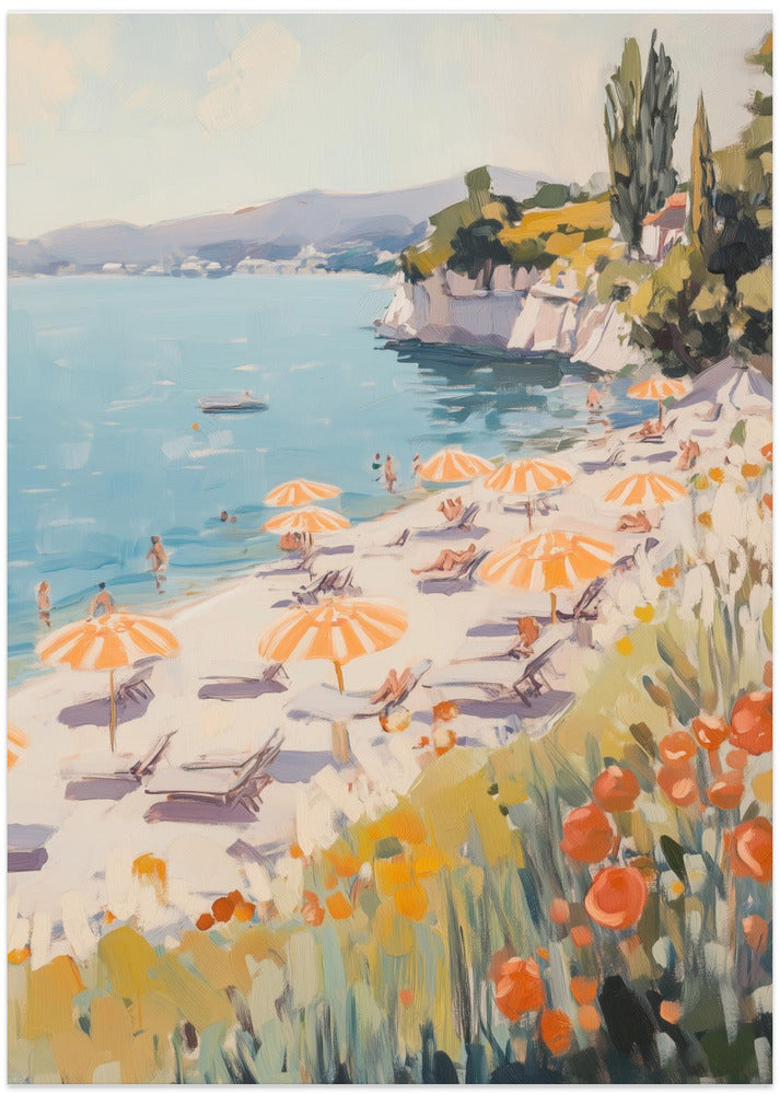 Sunny Beach Day - Art Print by Melloi Art Prints