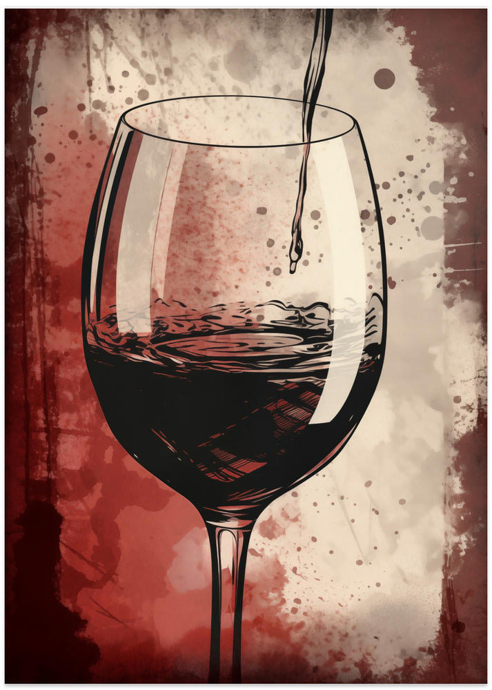 Red Red Wine No 5 - Art Print by Andreas Magnusson