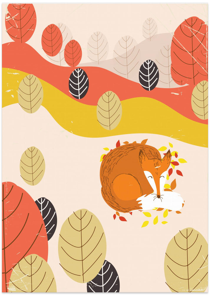 Sleeping Fox - Art Print by Nicholas