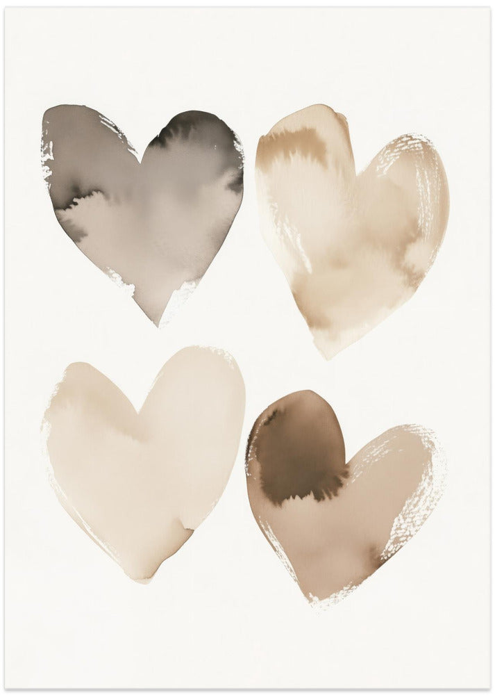 Earthy Hearts - Art Print by Treechild