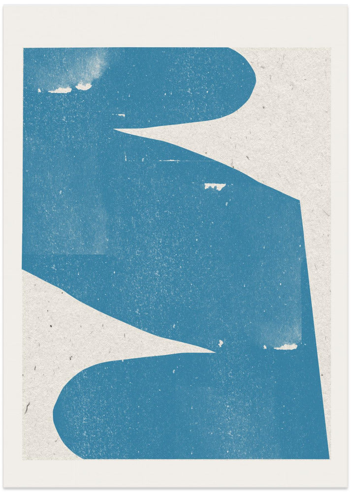 Blue Abstract Curve - Art Print by THE MIUUS STUDIO