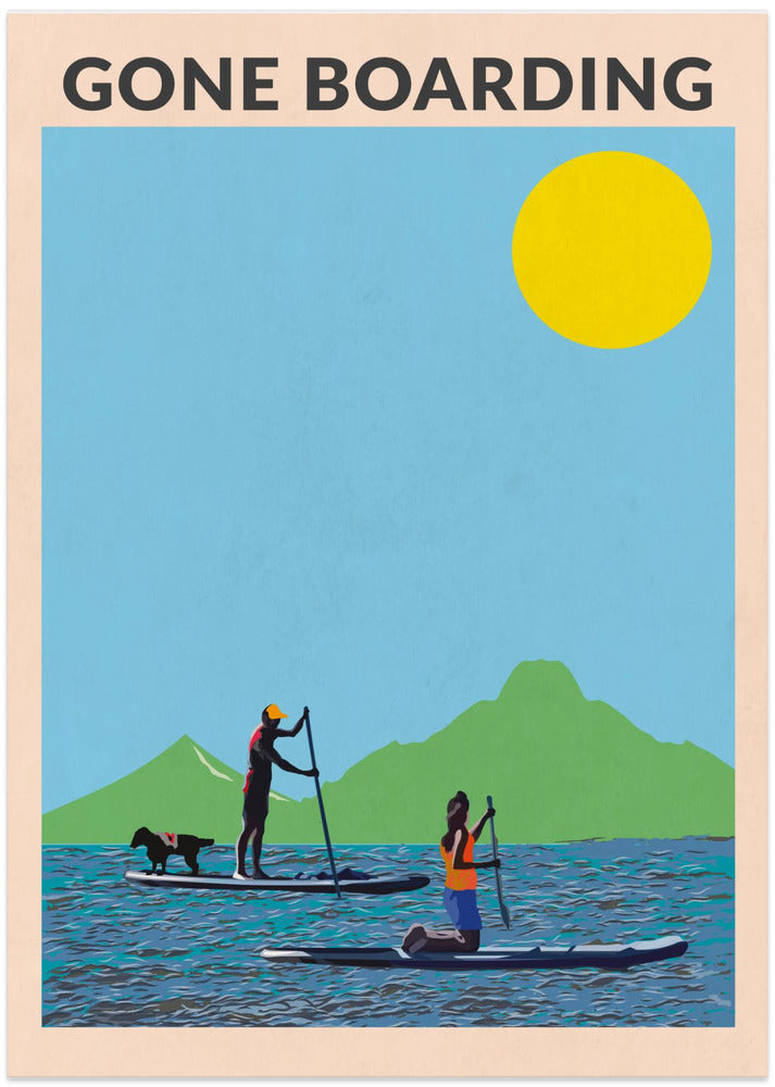 Gone Boarding - Art Print by WallChart Art Studio