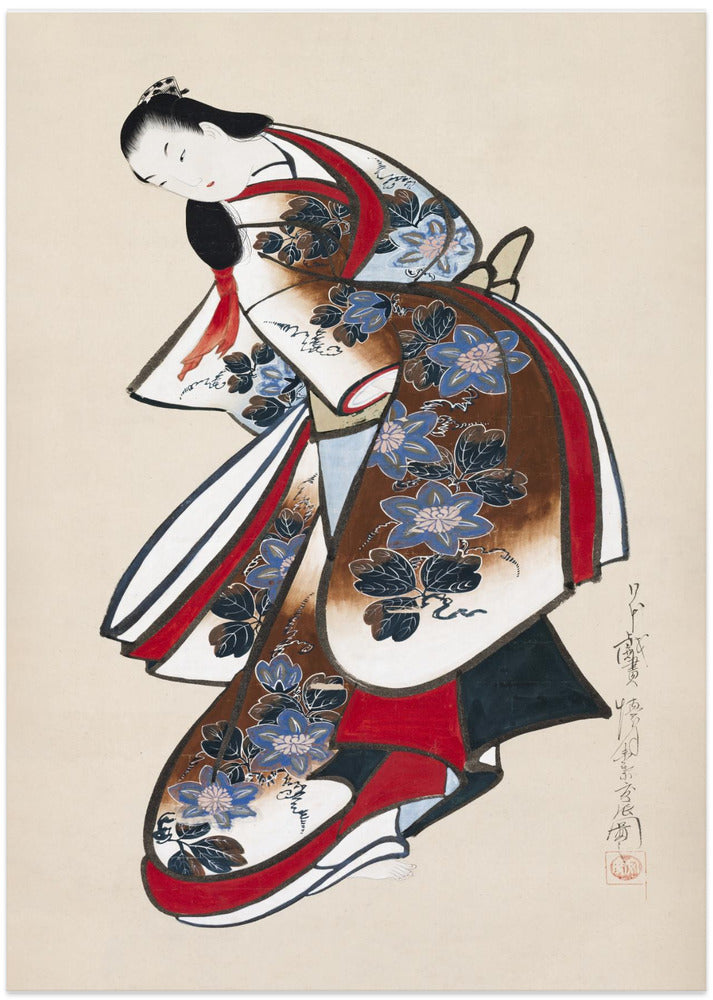 Japanese Women (1700s) Vintage Painting - Art Print by Kaigetsudo Doshin