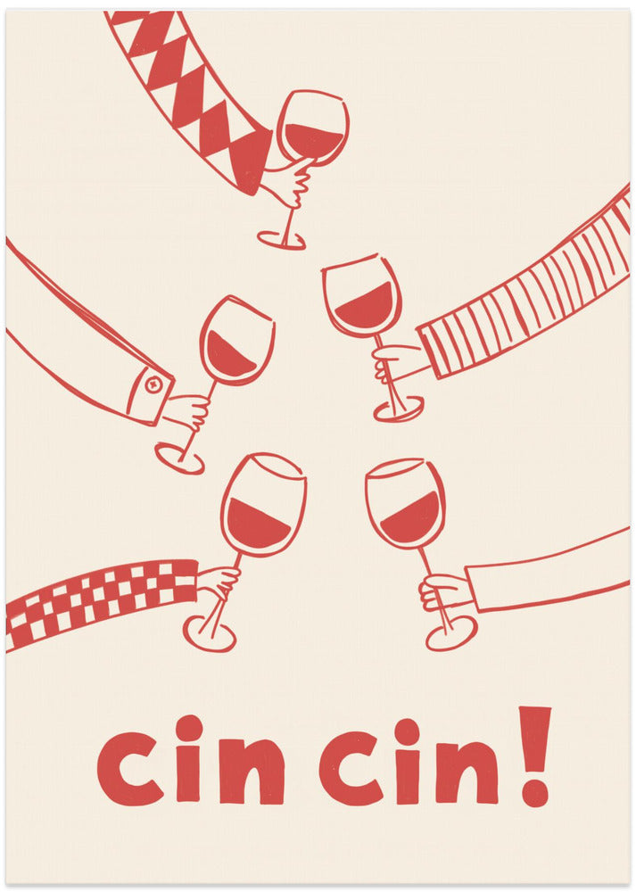 Cin cin! Wine Party with Friends - Art Print by Rio Soléy
