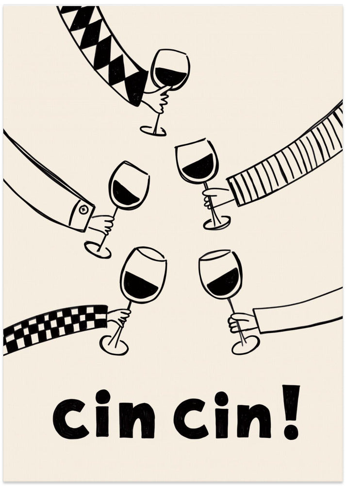 Cin cin! Wine Party with Friends - Art Print by Rio Soléy