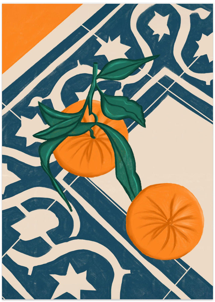 SUMMER MANDARINS - Art Print by Gulcihan Ozguc