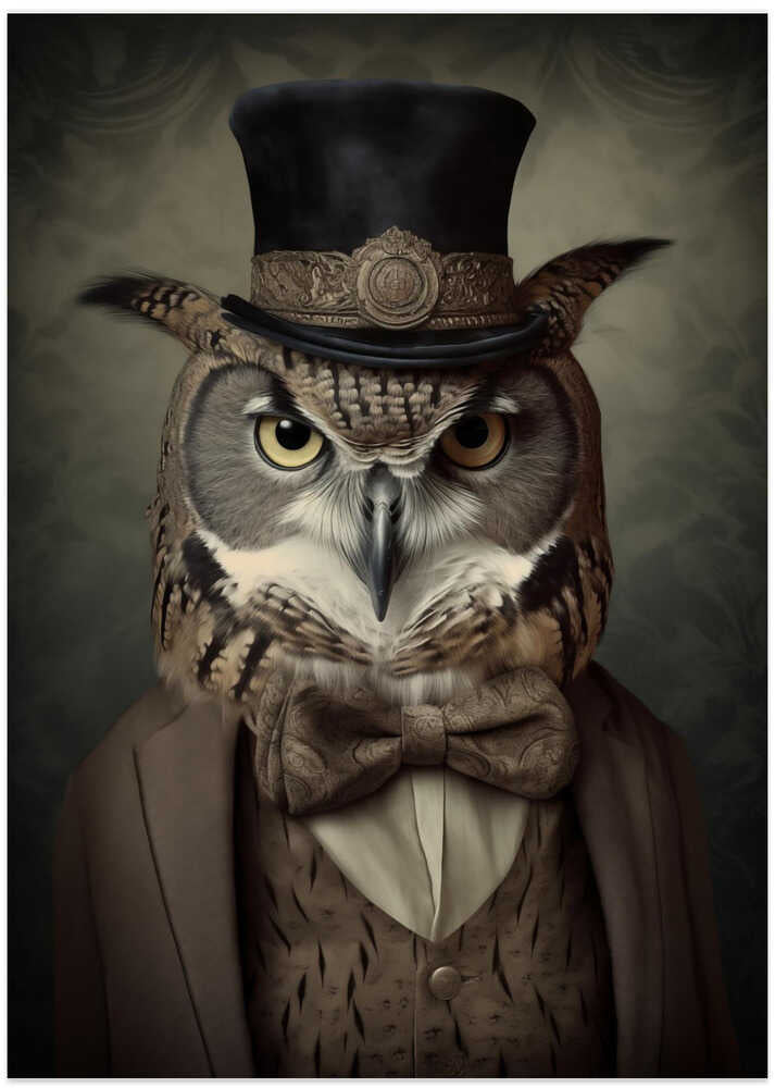 Owl Portrait - Art Print by Andreas Magnusson