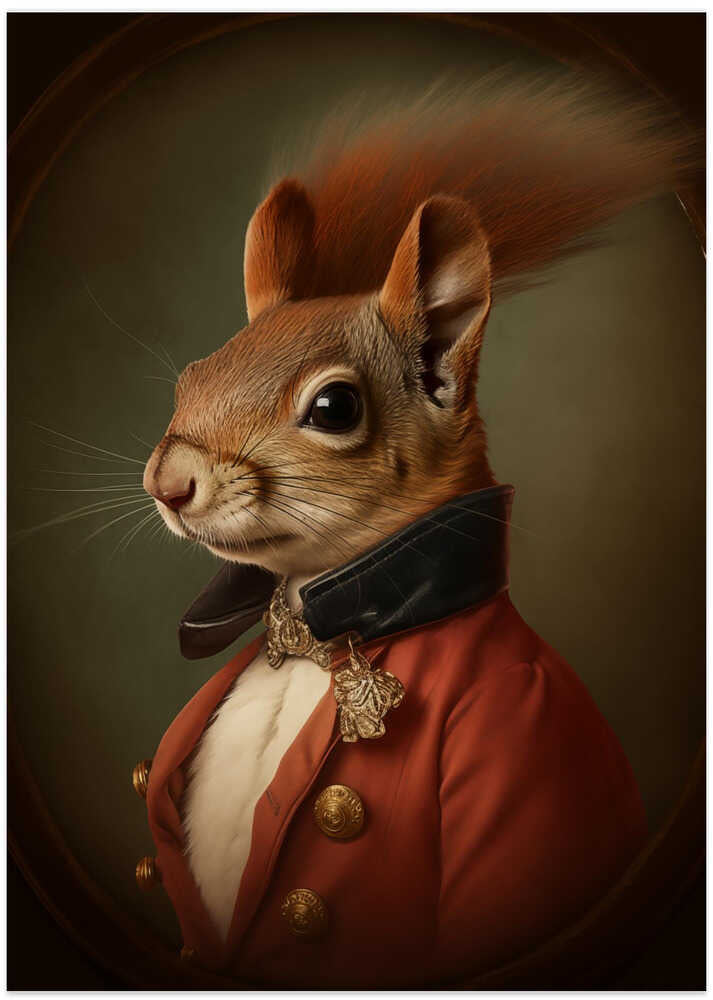 Squirrel Portrait - Art Print by Andreas Magnusson