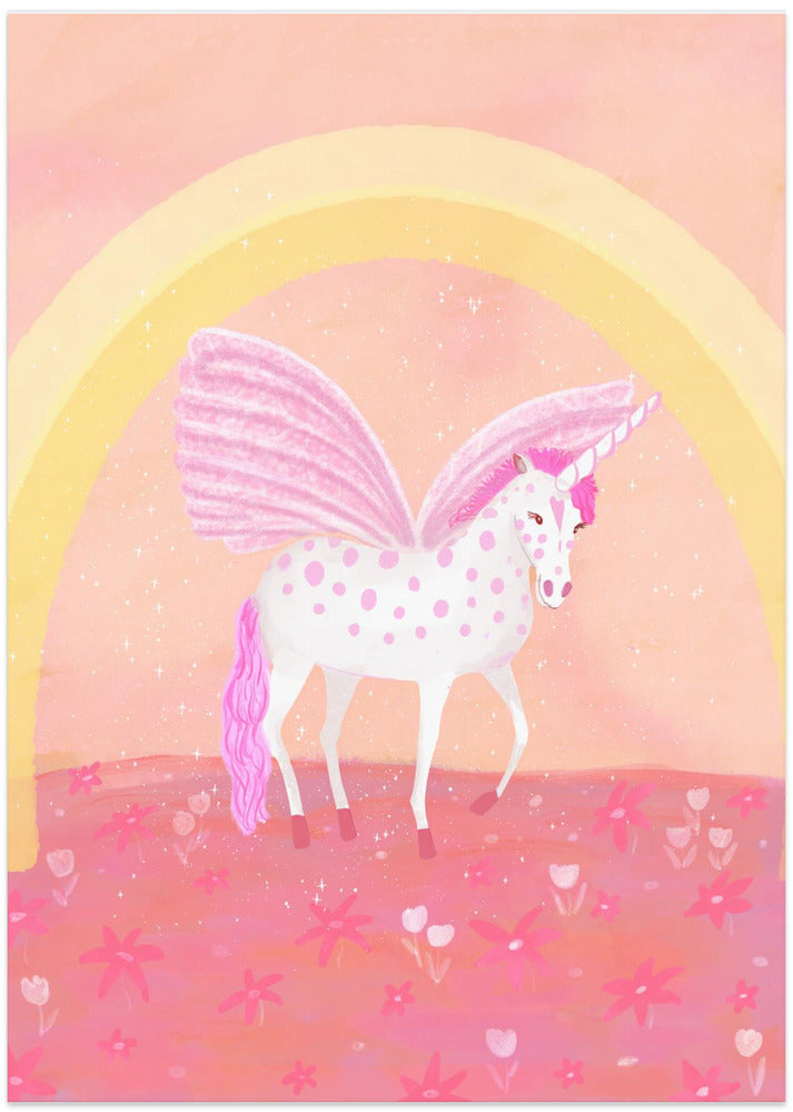 Pink Unicorn - Art Print by Aliya Putrus