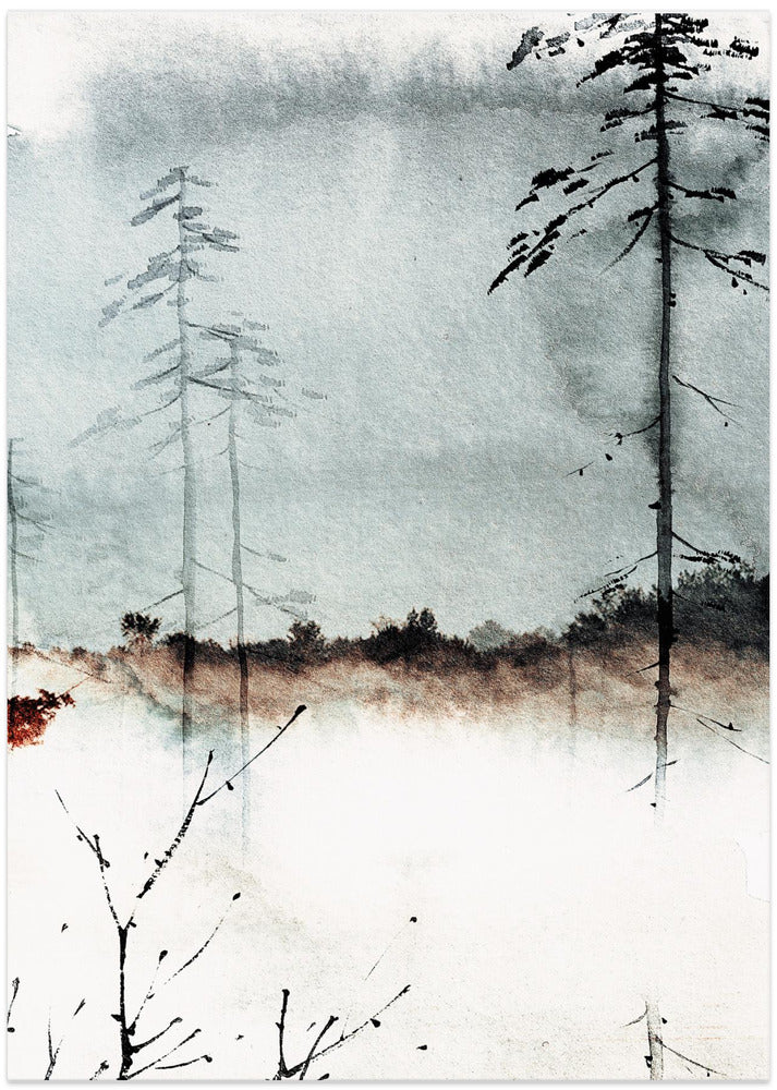 Misty Forest Calm - Art Print by Treechild