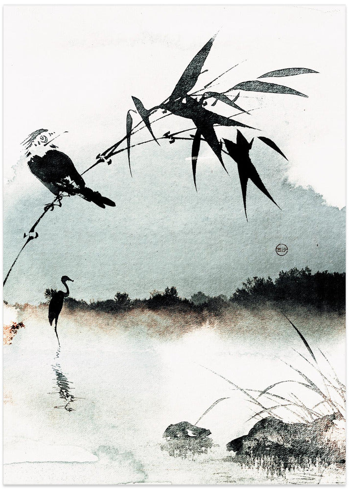 Misty Bamboo Morning - Art Print by Treechild