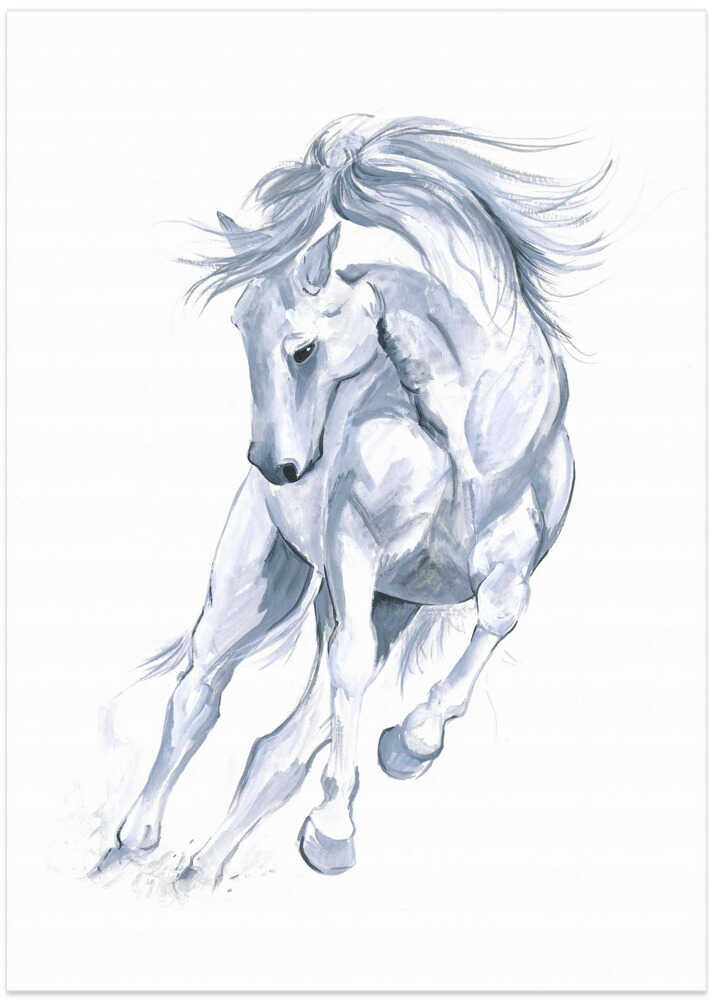Horse Running Abstract - Art Print by Isabelle Brent