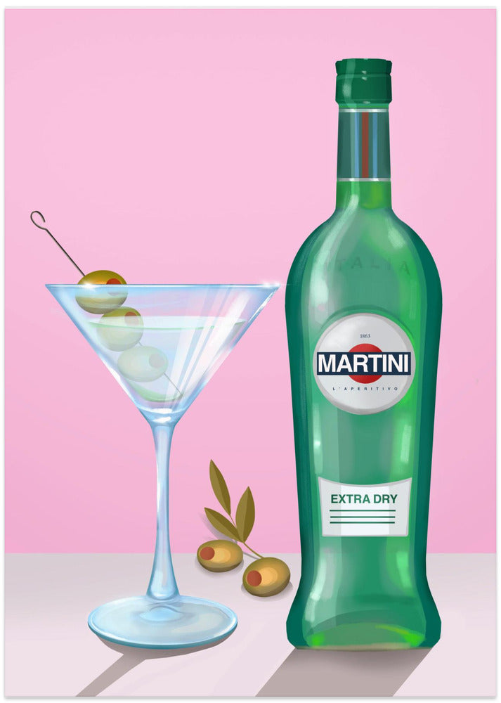 Martini Cocktail - Art Print by Petra Lizde