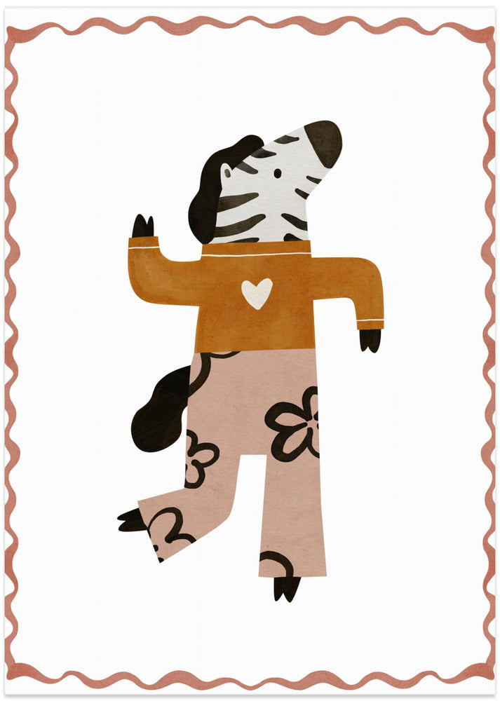 Zebra Groove - Art Print by Treechild