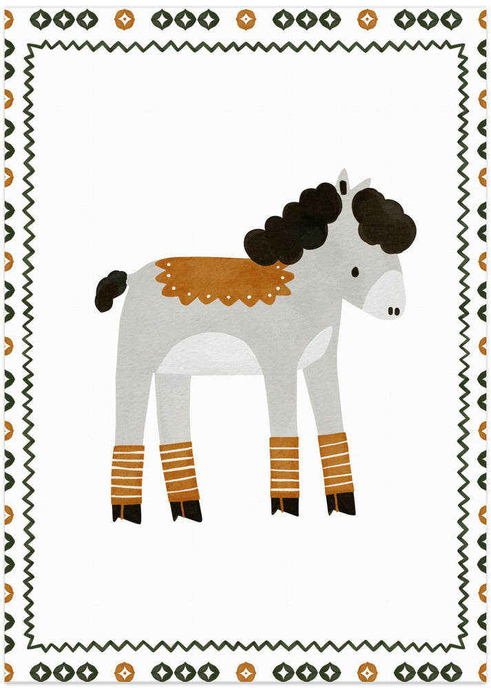 Playful Pony Parade - Art Print by Treechild